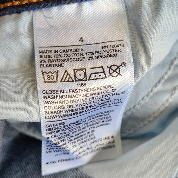 (749) Old Navy Woman's Rockstar Skinny Mid-Rise Denim Jeans, Size: 4 Color: Blue - Picture 10 of 16